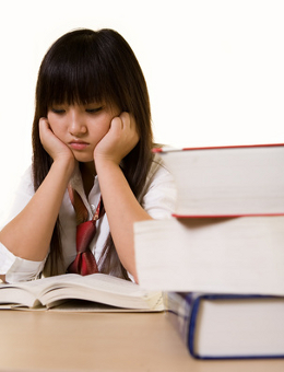 girl studying