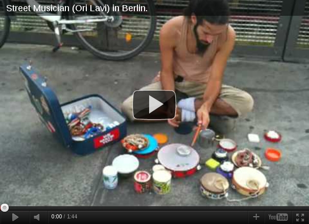 street drummer in Berlin